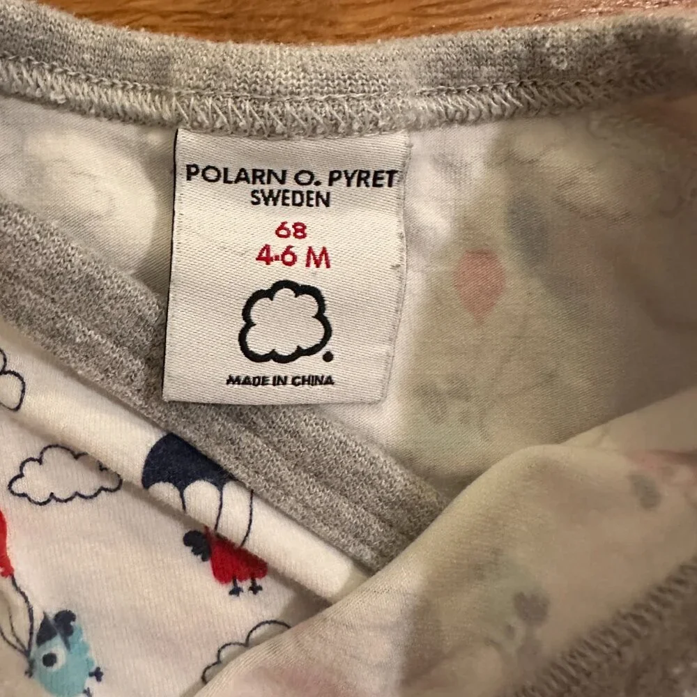 Polarn O. Pyret Infant Bodysuit 4-6M Organic Cotton - Picture 2 of 4